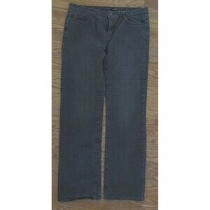 PrAna Jeans Women's 12 Charcoal Flannel Lined Straight Leg Stretch Pants